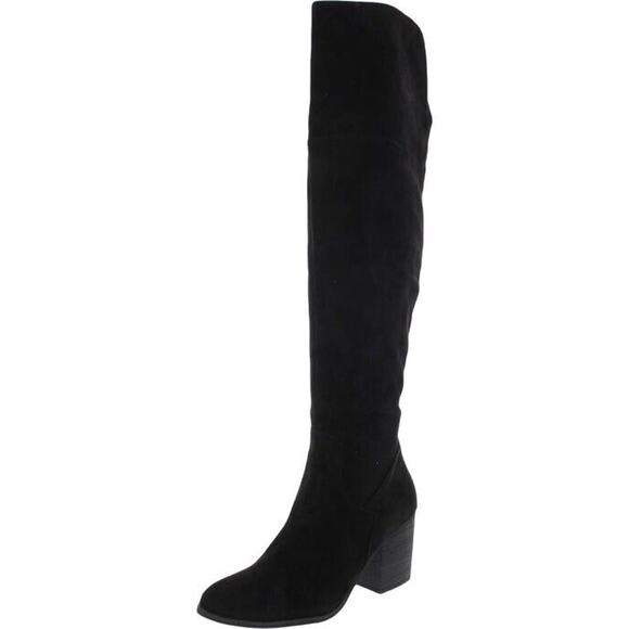 Bp. NWOB Women's Luke Over-The-Knee Faux Suede Tall Black Boot 6M - Picture 2 of 10